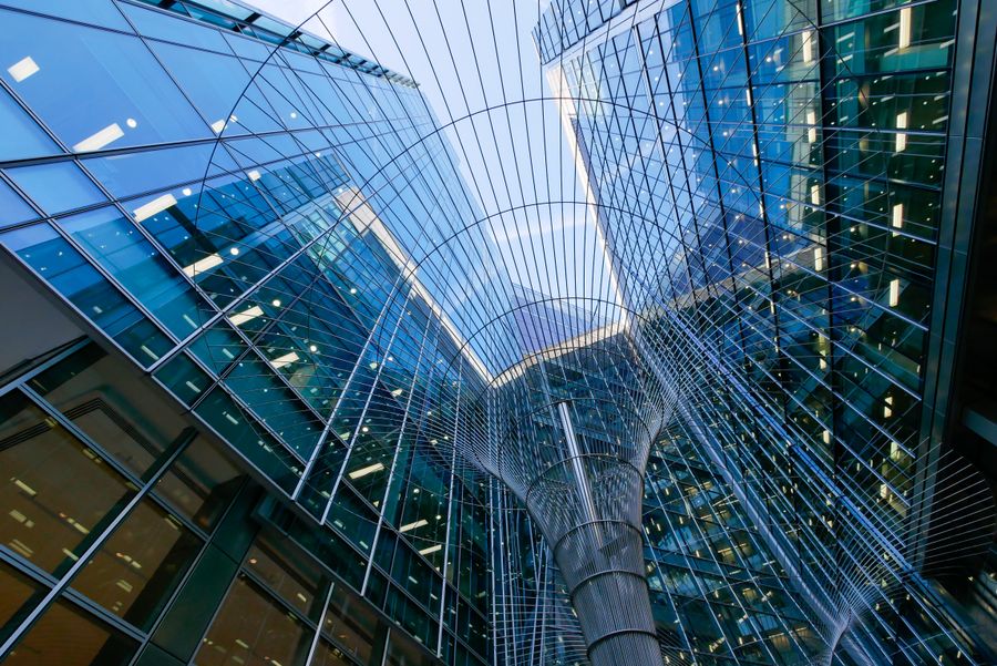 ondon office building skyscraper, working & meeting